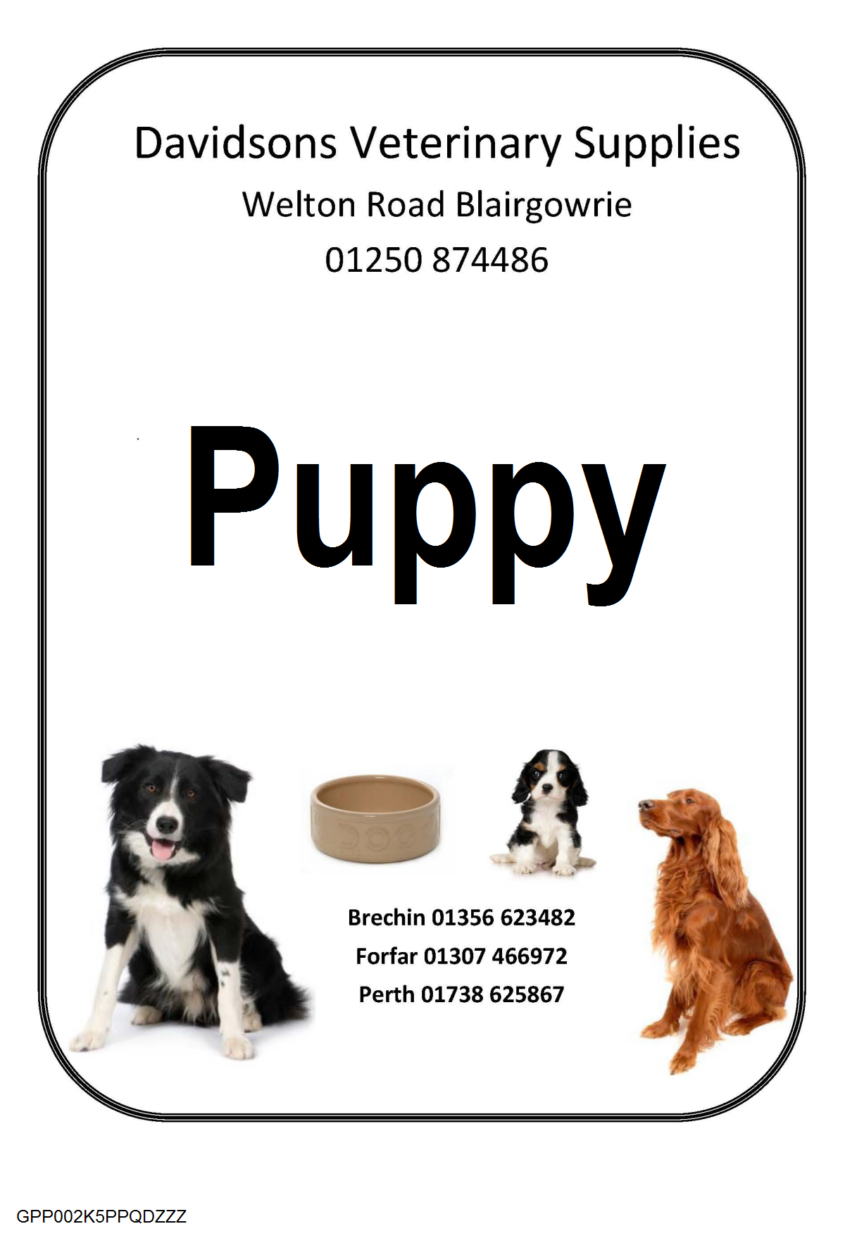 DAVIDSONS PREMIUM WORKING PUPPY 15KG-1603 DAVIDSONS PREMIUM WORKING PUPPY 15KG-1603