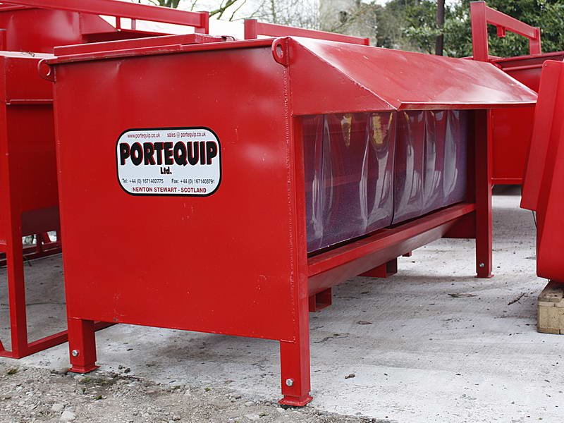 Portequip Bull Beef Feeder Double Sided 8' C/W Bird Protection Kit