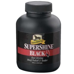 ABSORBINE SUPERSHINE HOOF POLISH BLACK 237ML-0