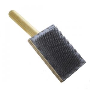 Wooden Back Carding Comb Flat