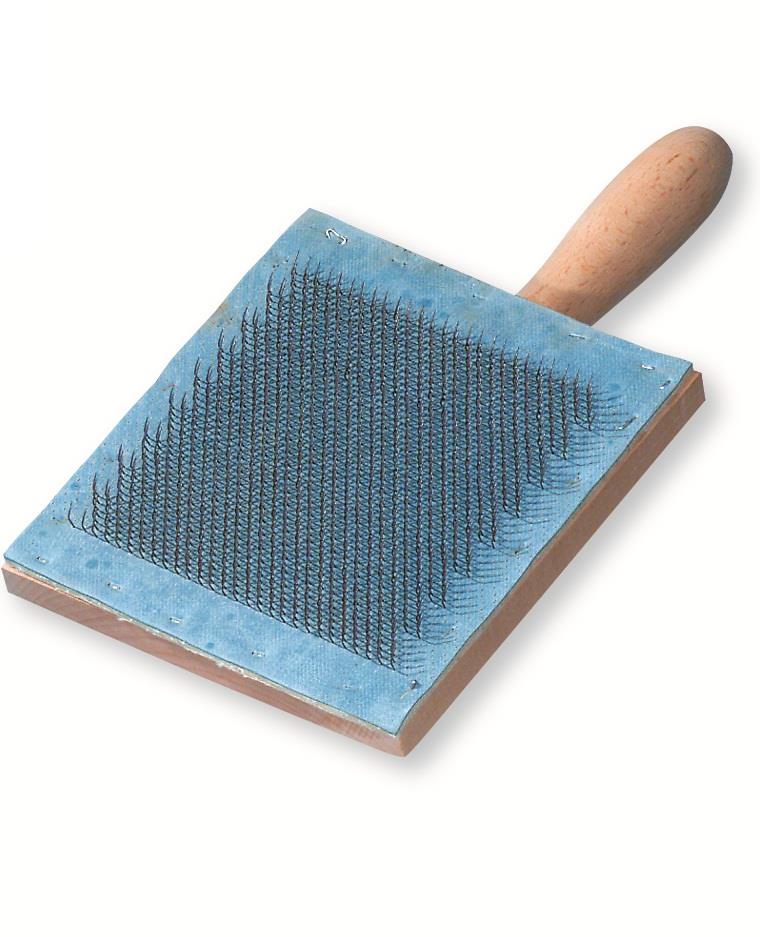WOODEN BACK CARDING COMB FLAT-0