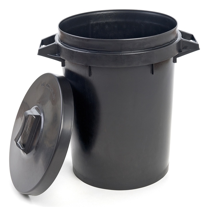 Dustbin Heavy Duty Black 90L Davidsons Farm & Country