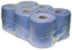 BLUE 2 PLY BLUE PAPER CENTREFEED TOWEL PK OF 6-0