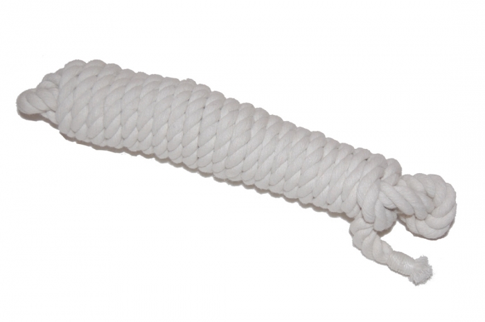 WHITE COTTON BULL HALTER 20MM-0