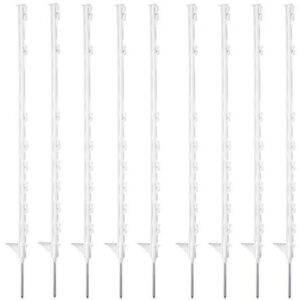 Hotline Plastic Electric Fence Post White 10 Pack