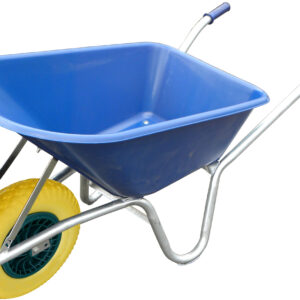 Wheelbarrow Heavy Duty Blue 100l With Puncture Proof Wheel